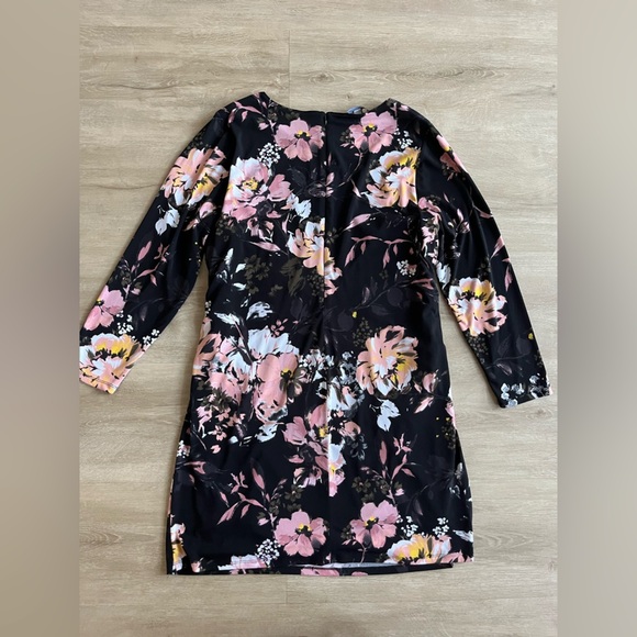 INC International Concepts Peony Garden Floral Bodycon Dress Black Size 2X - Picture 7 of 8